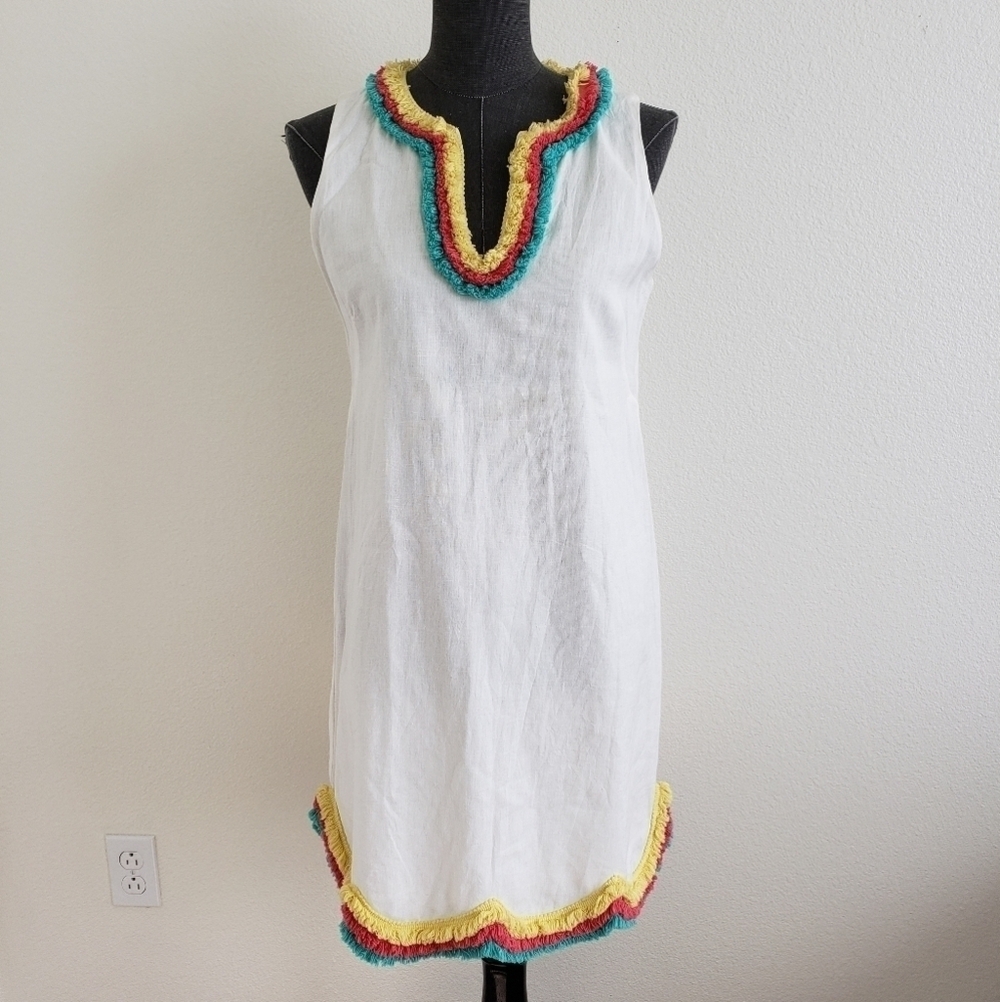 NWT Anthropologie Corey Lynn‎ Calter Fringe Shift Dress size Small